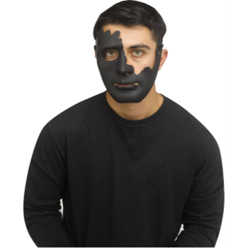 Image de Cracked 1/2 Mask - Black