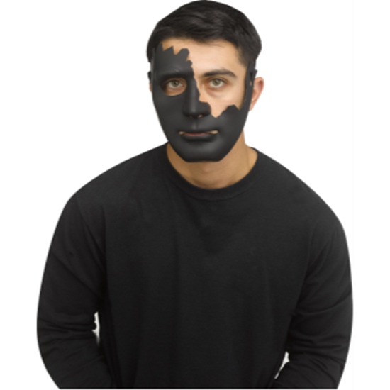 Image sur Cracked 1/2 Mask - Black