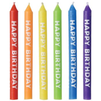 Image de Rainbow Happy Birthday Candles