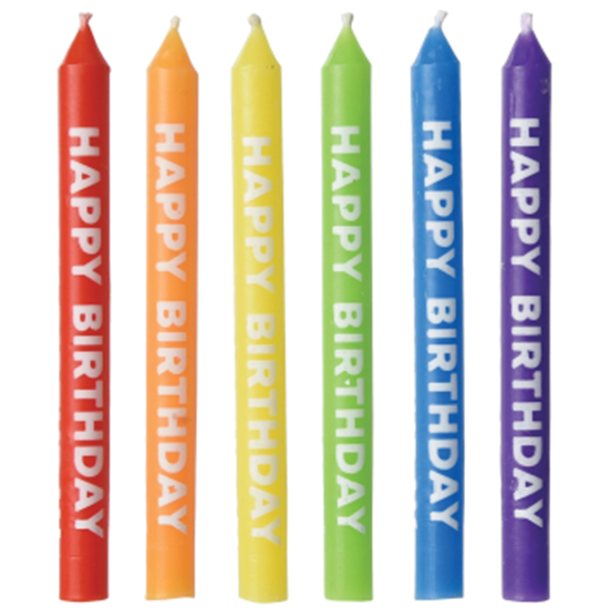 Image sur Rainbow Happy Birthday Candles
