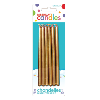 Image de Gold Mini Taper Candles