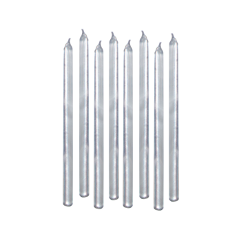 Image de Silver Mini Taper Candles