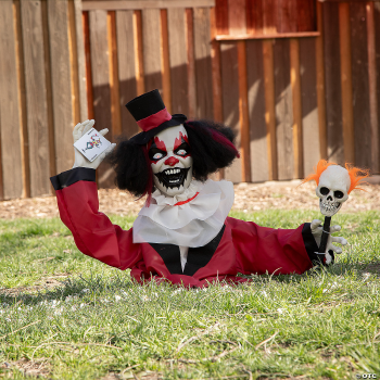 Image de 19.5" Groundbreaker Animated Black, Red & White Clown