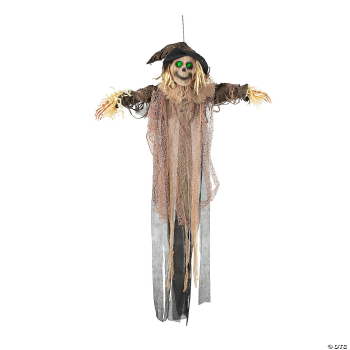 Image de 43" x 70" Light-Up Hanging Skeleton Scarecrow