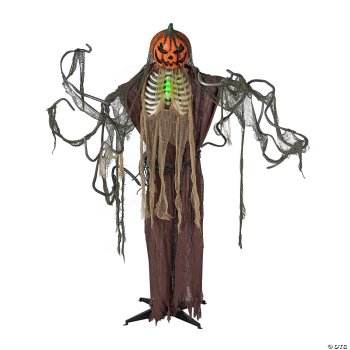 Image de 68" x 86" Animated & Light-Up Standing Jack-O-Lantern Man
