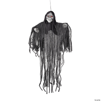 Image de 4' Animated & Light-Up Skeletal Reaper Hanging