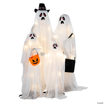 Image de 5' Light-Up Standing Ghost Family