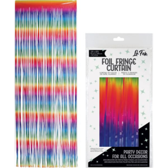 Picture of DECOR - FOIL CURTAIN 3'x8' - RAINBOW