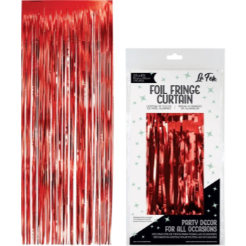 Image de DECOR - FOIL CURTAIN 3'x8' - RED