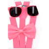 Image sur SUSPENDERS GLASSES BOWTIE KIT - PINK