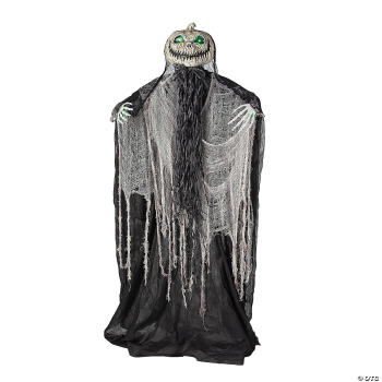 Image de 5.5' Green Light-Up Standing Pumpkin Man