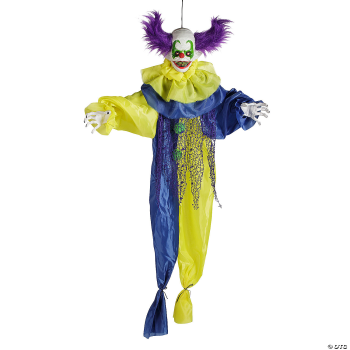 Image de 4' Animated & Light-Up Shaking Clown Hanging