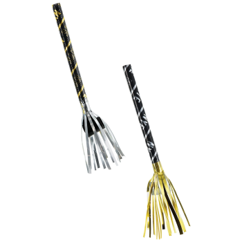 Image de DECOR - Black, Silver, Gold Metallic Fringed Blowouts