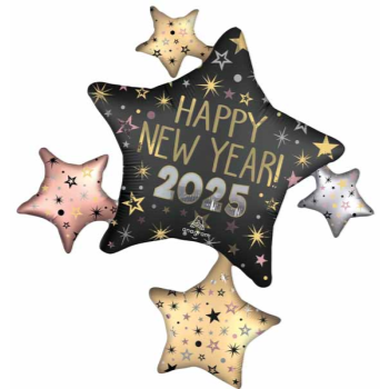 Image de 35" FOIL - 2025 HNY CELEBRATION STARS SUPER SHAPE 