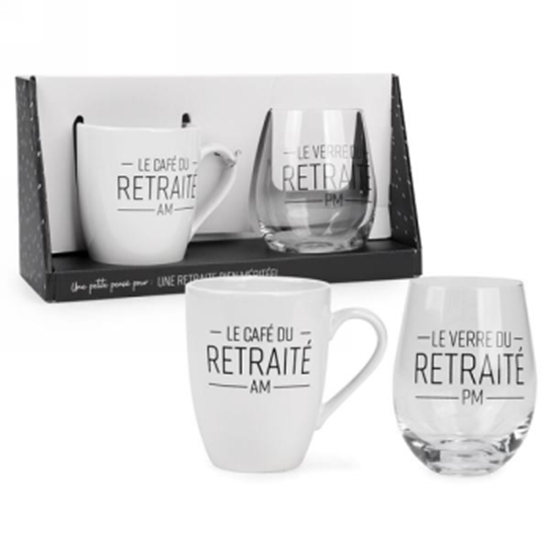 Picture of GIFTLINE - Mug & wine glass set - retraité