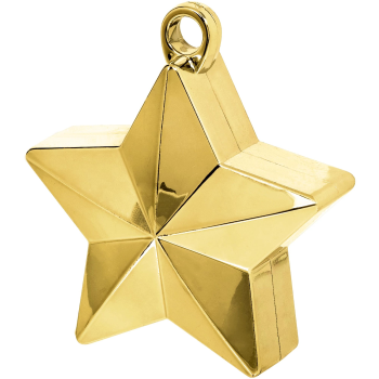 Image de PLASTIC STAR  BALLOON WEIGHT - WHITE GOLD 