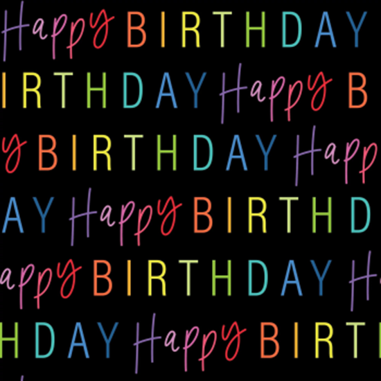Image sur PRINTED JUMBO GIFT WRAP - RAINBOW BIRTHDAY PRINT