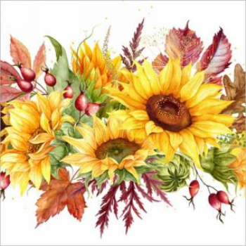 Image de TABLEWARE - SUNFLOWER BUNCH - LUNCHEON NAPKIN