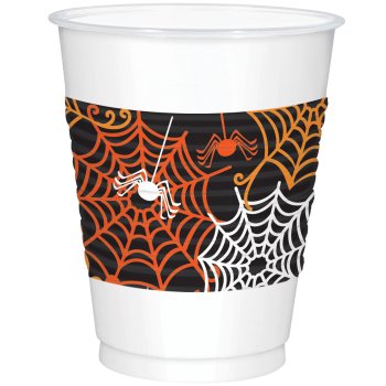 Image de TABLEWARE - Spooky Spider Web Plastic Cups 18 oz.
