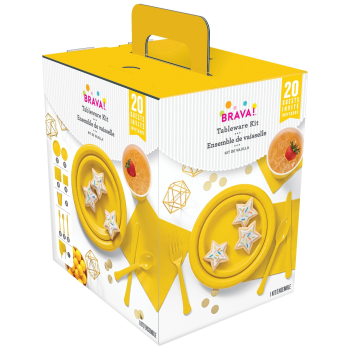 Picture of Tableware Kit for 20 Guests - Yellow Sunshine