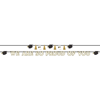 Image de DECOR - We Are So Proud Of You Letter Banner Kit - Black, Silver, Gold