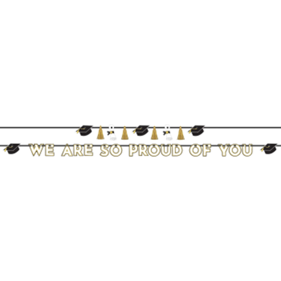 Image sur DECOR - We Are So Proud Of You Letter Banner Kit - Black, Silver, Gold