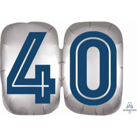 Image sur 25" - HAPPY BDAY MAN 40TH SHAPE