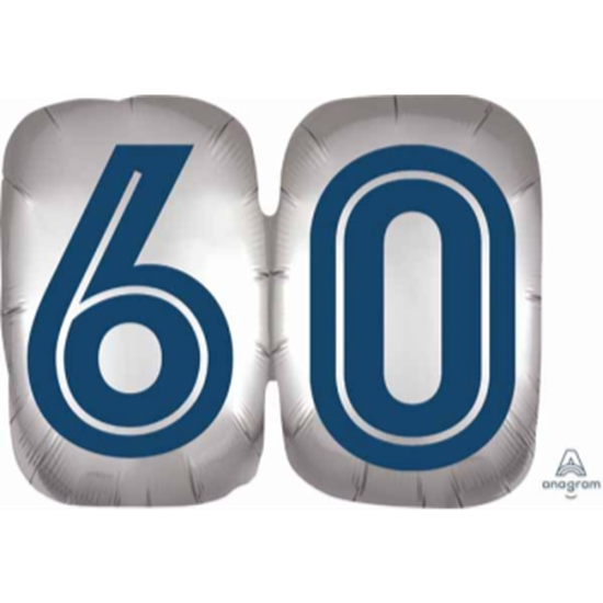 Image sur 25" - HAPPY BDAY MAN 60TH SHAPE