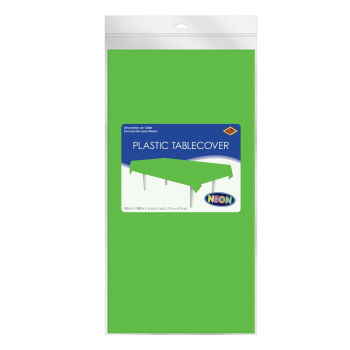 Picture of TABLEWARE - Plastic Rectangular Tablecover - Neon Lime