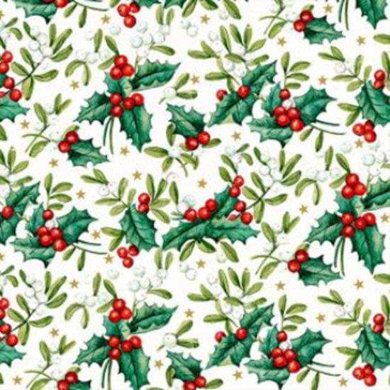 Picture of TABLEWARE - MISTLETOE - LUNCHEON NAPKINS