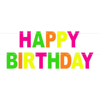 Picture of DECOR - NEON HAPPY BIRTHDAY STREAMER