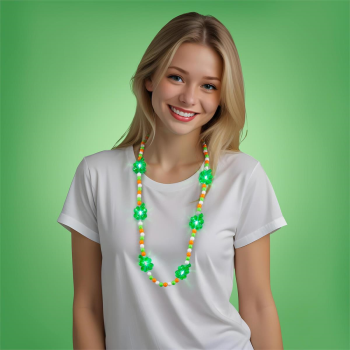 Image de WEARABLE - ST PAT'S FOUR LEAF CLOVER LED BEAD NECKLACE