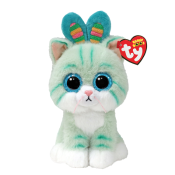 Image de SMALL BEANIE BOOS  - GUMDROP ( TEAL CAT BUNNY )