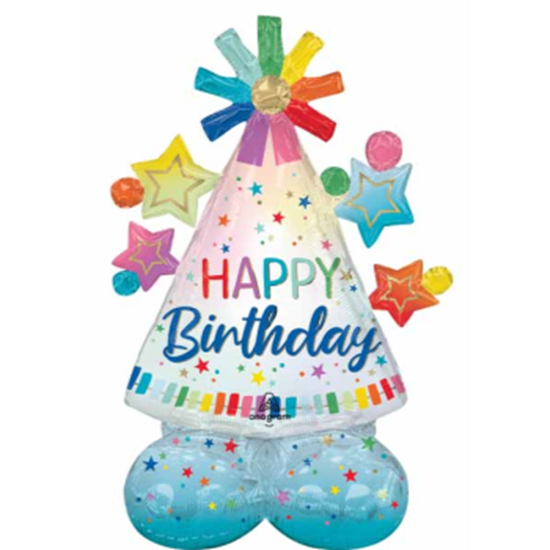 Picture of AIRLOONZ - BIRTHDAY PARTY HAT 36" JUNIOR