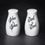 Image de TABLEWARE - SALT/PEPPER SHAKER SET - ASHES TO ASHES/DUST TO DUST