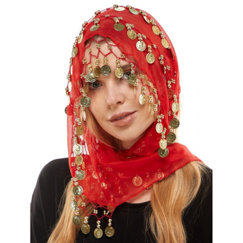 Image de FORTUNE TELLER - RED SASH WITH COINS 