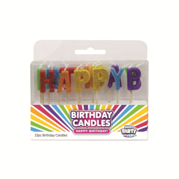 Image de PARTY CANDLES - LETTERS GLITTER