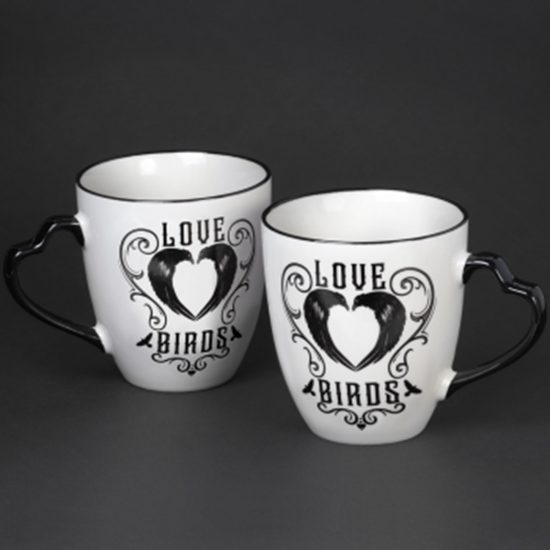 Image sur TABLEWARE - DOUBLE SIDED MUG SET - LOVE BIRDS