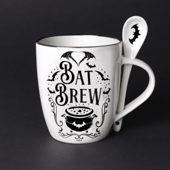 Image sur TABLEWARE - MUG & SPOON SET - BAT BREW