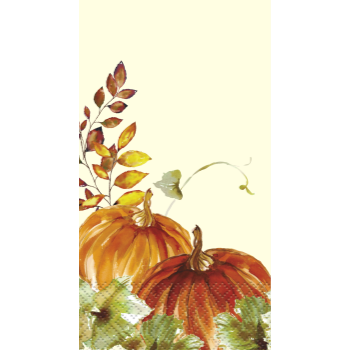Image de TABLEWARE - Watercolour Fall Pumpkins Guest Towel