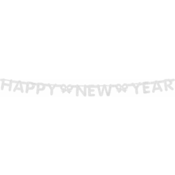 Image de DECO - SILVER HAPPY NEW YEAR BANNER 5'