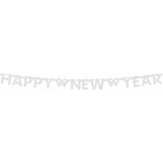 Image sur DECO - SILVER HAPPY NEW YEAR BANNER 5'