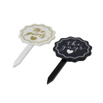 Image de GIFT LINE - MDF WEDDING GIRLS/GUYS SIGNS 2pc SET