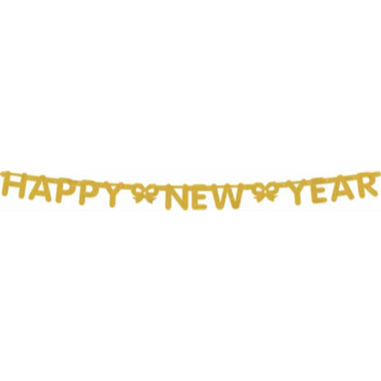 Image sur DECO - GOLD HAPPY NEW YEAR BANNER 5'