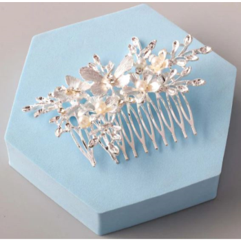 Image de WEARABLE - Pearl Metal Butterflies Comb Clip