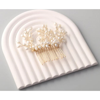 Image de WEARABLE - Pearl Leaves Comb Clip