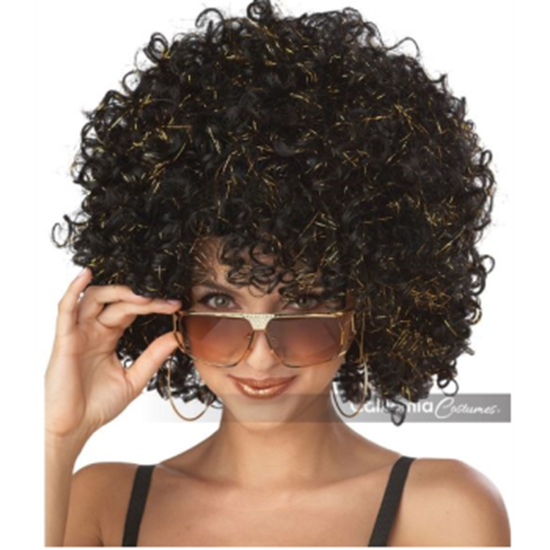 Image sur 70's - DISCO BLACK GLITTER WIG