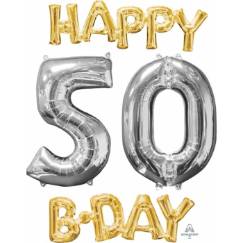 Image de HAPPY "50" BDAY BUNCH FOILS - AIR ONLY