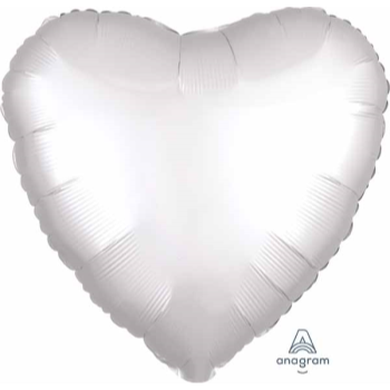 Picture of 18" FOIL - METALLIC WHITE SATIN HEART