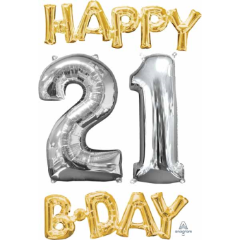 Image de HAPPY "21" BDAY BUNCH FOILS - AIR ONLY